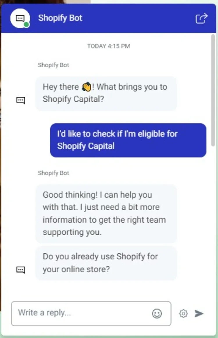 shopify chatbot